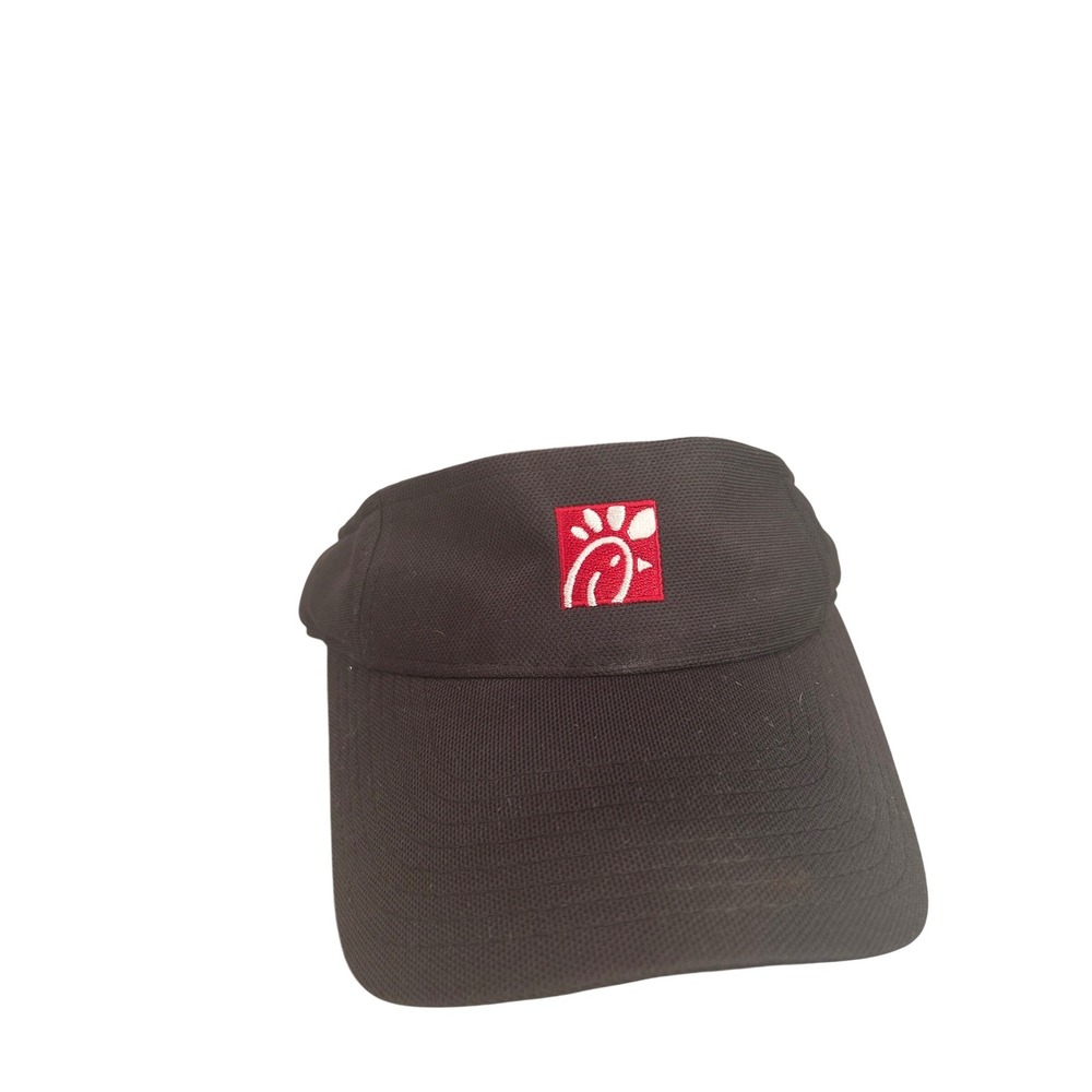 Chick-fil-A Visor OS Black Embroidered Logo Adjustable Uniform Womens
